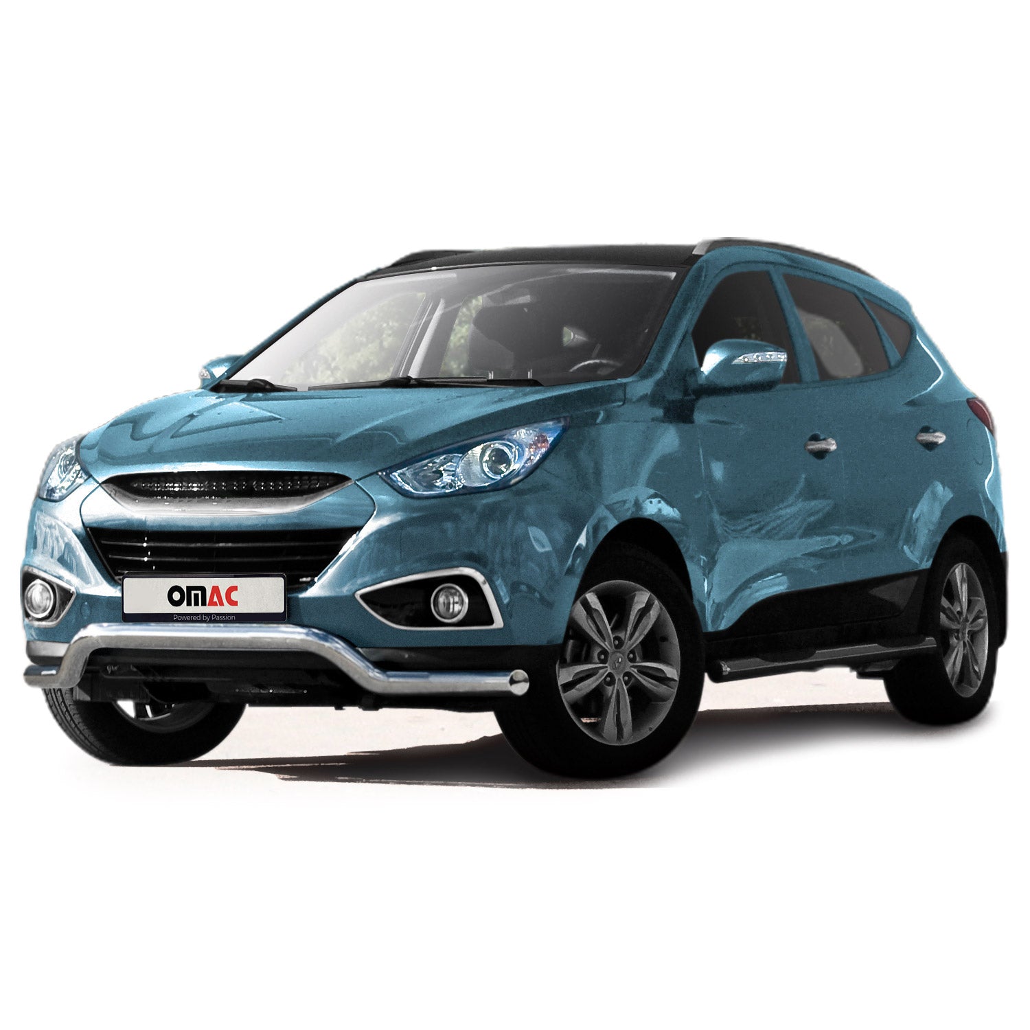 Pare-Buffle Avant Pour Hyundai ix35 2010-2015 en Acier Inoxydable Argent
