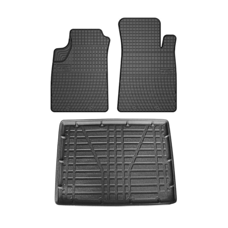 Kit Tapis de sol et coffre pour Renault Kangoo 1999-2008 Noir