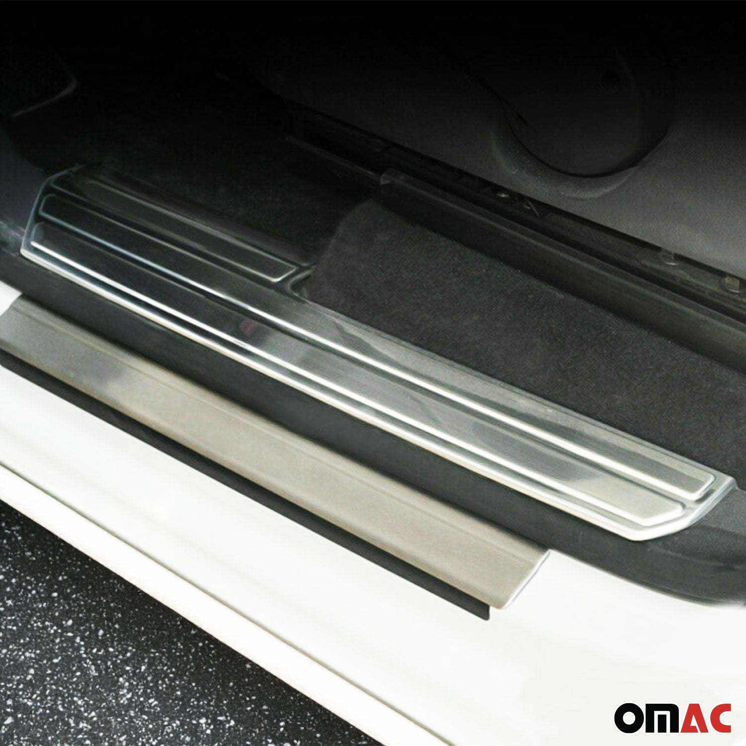 Seuil de porte intérieur pour VW Amarok 2010-2020 acier inox chromé 4 Pcs