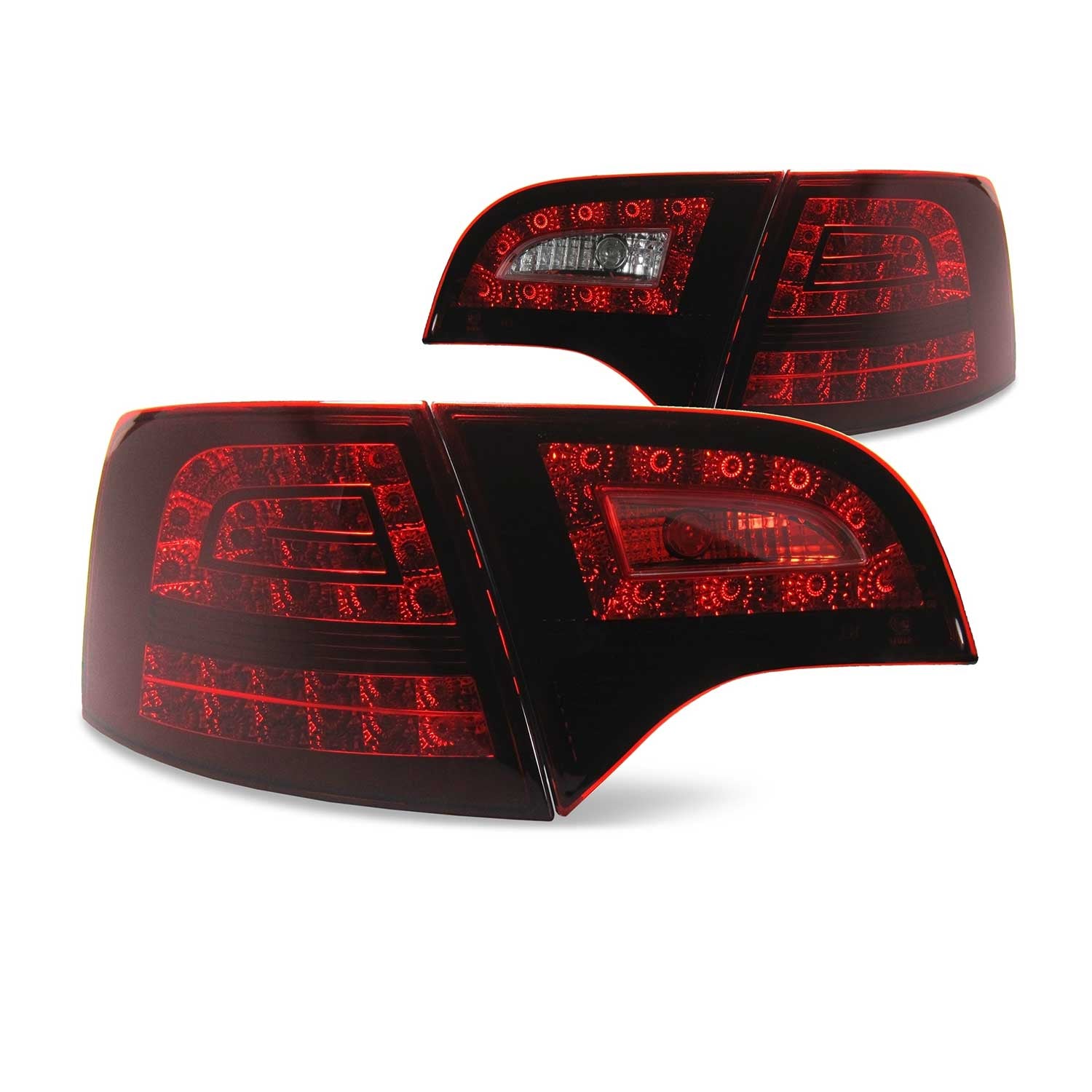 Feux arrière à LED pour Audi A4 Break B7 2004-2008 Foncé Rouge 4 pieces