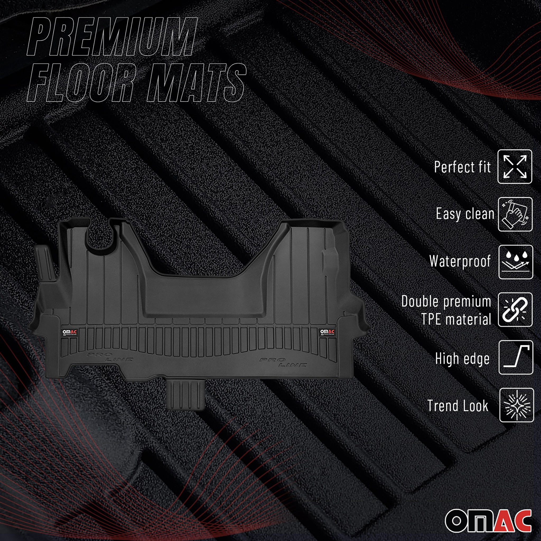 Tapis de Sol pour Iveco Daily 2014-2026 TPE Noir