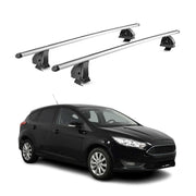Barres de toit transversales Alu pour Ford Focus III HB Break 2011-2018 Gris 2x