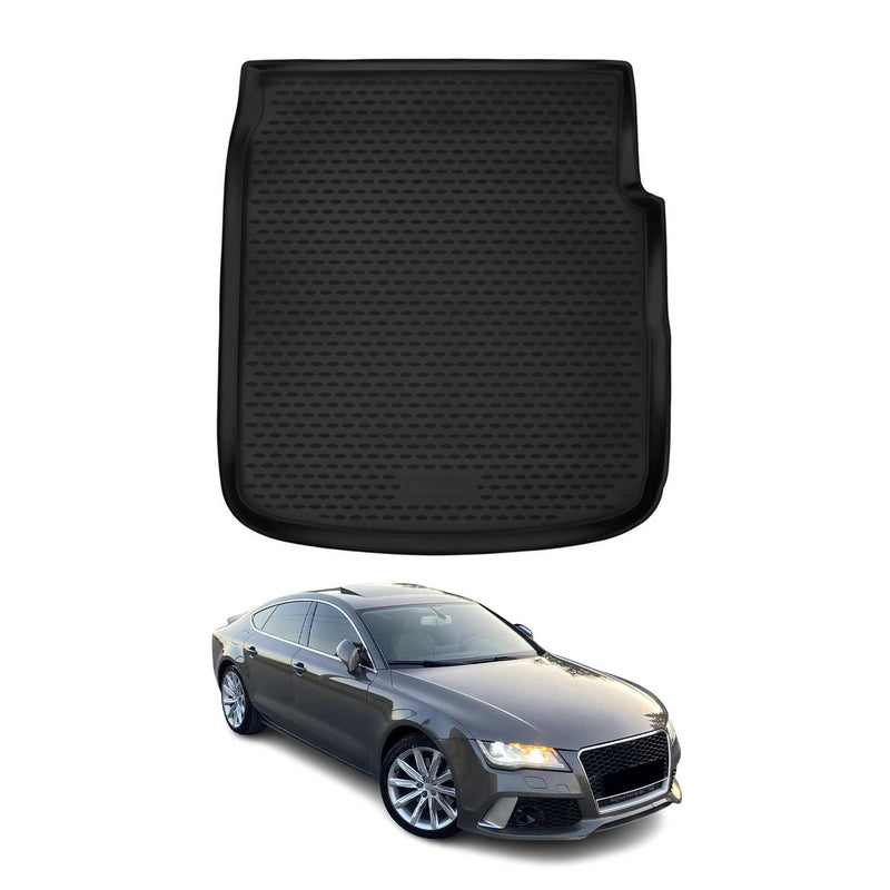 Tapis de Coffre pour Audi A7 2010-2018 TPE Noir