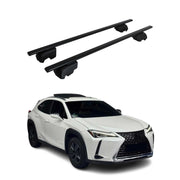 Barres de toit Transversales pour Lexus UX 2019-2026 ABE Fer Noir 2x