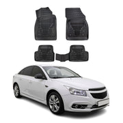 Tapis de sol pour Chevrolet Cruze 2008-2019 Noir 3D en Caoutchouc TPE 4Pcs
