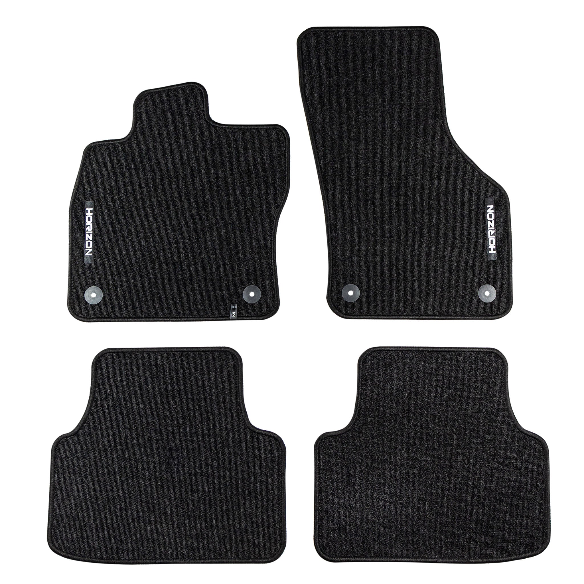 Tapis de Sol de Voiture pour VW Golf Sportsvan 2014-2020 Velours Noir 4Pcs