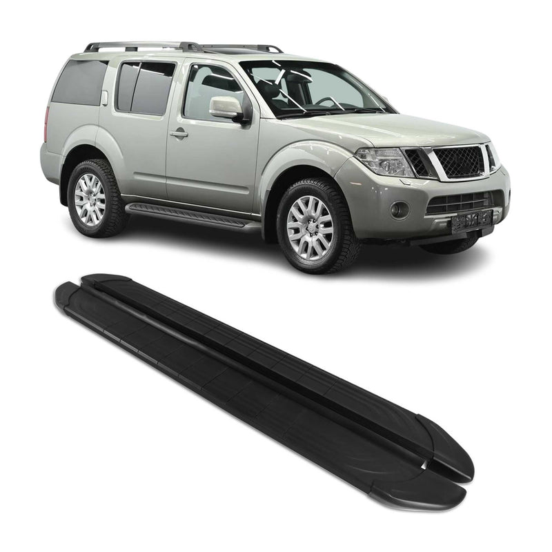 Marchepieds Latéraux pour Nissan Pathfinder 2005-2012 2Pcs Aluminium Noir