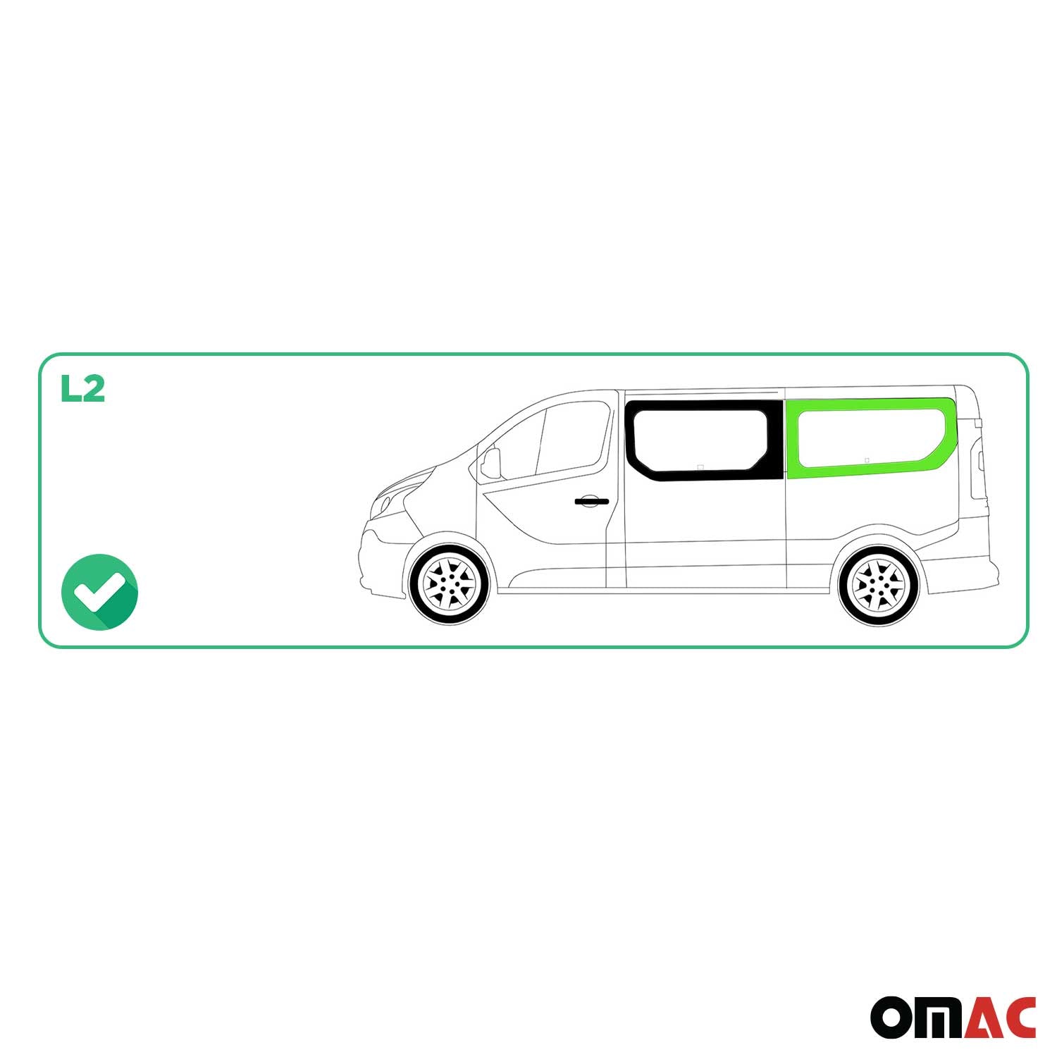 Vitre de Porte pour Renault Trafic 2014-2024 L2 Arrière Gauche Verre fixe