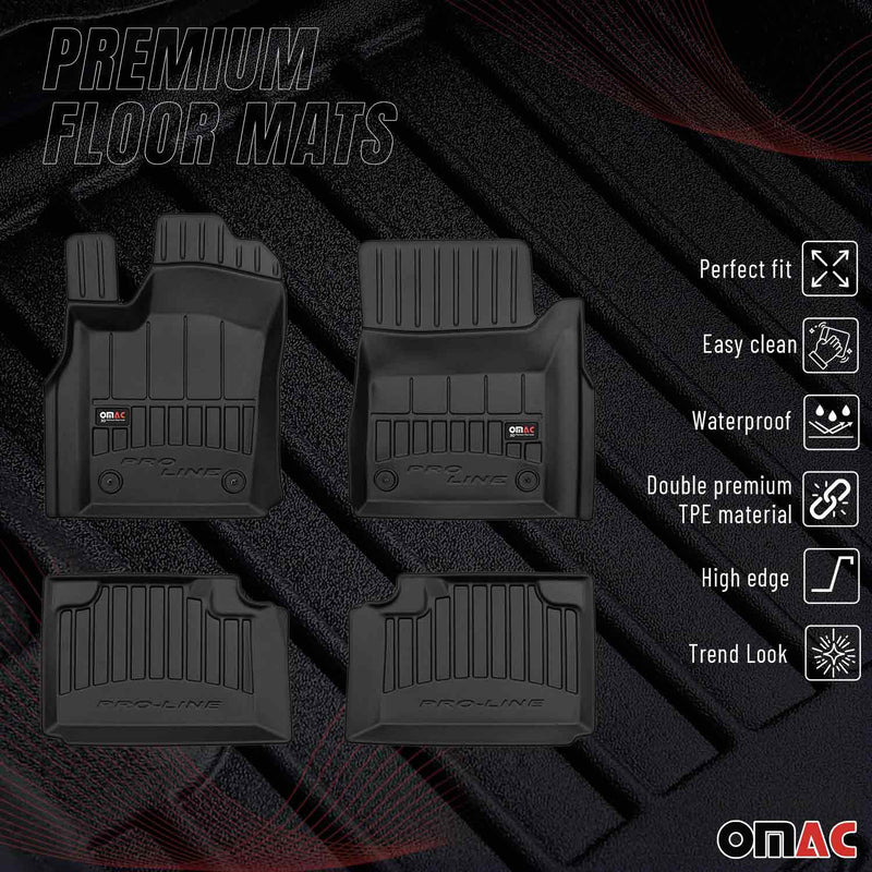 OMAC Tapis de sol en caoutchouc pour Jeep Grand Cherokee 2013-2015 Noir Premium