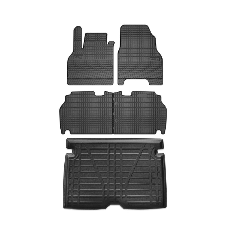 Kit Tapis de sol et coffre pour Renault Kangoo 2016-2021 TPE Noir