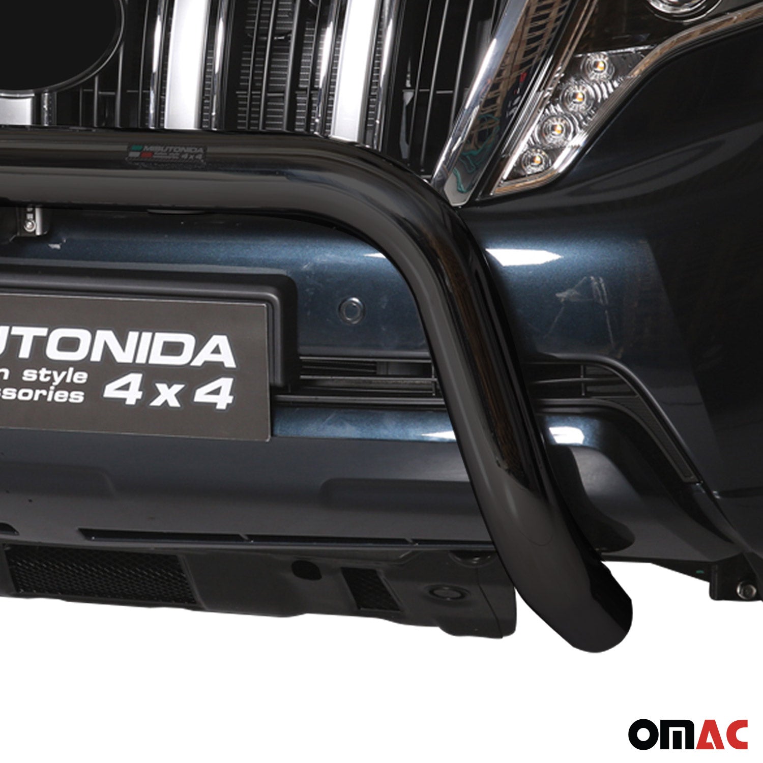 Pare-buffle Avant pour Toyota Land Cruiser Prado J150 2014-2017 76 mm Acier Noir
