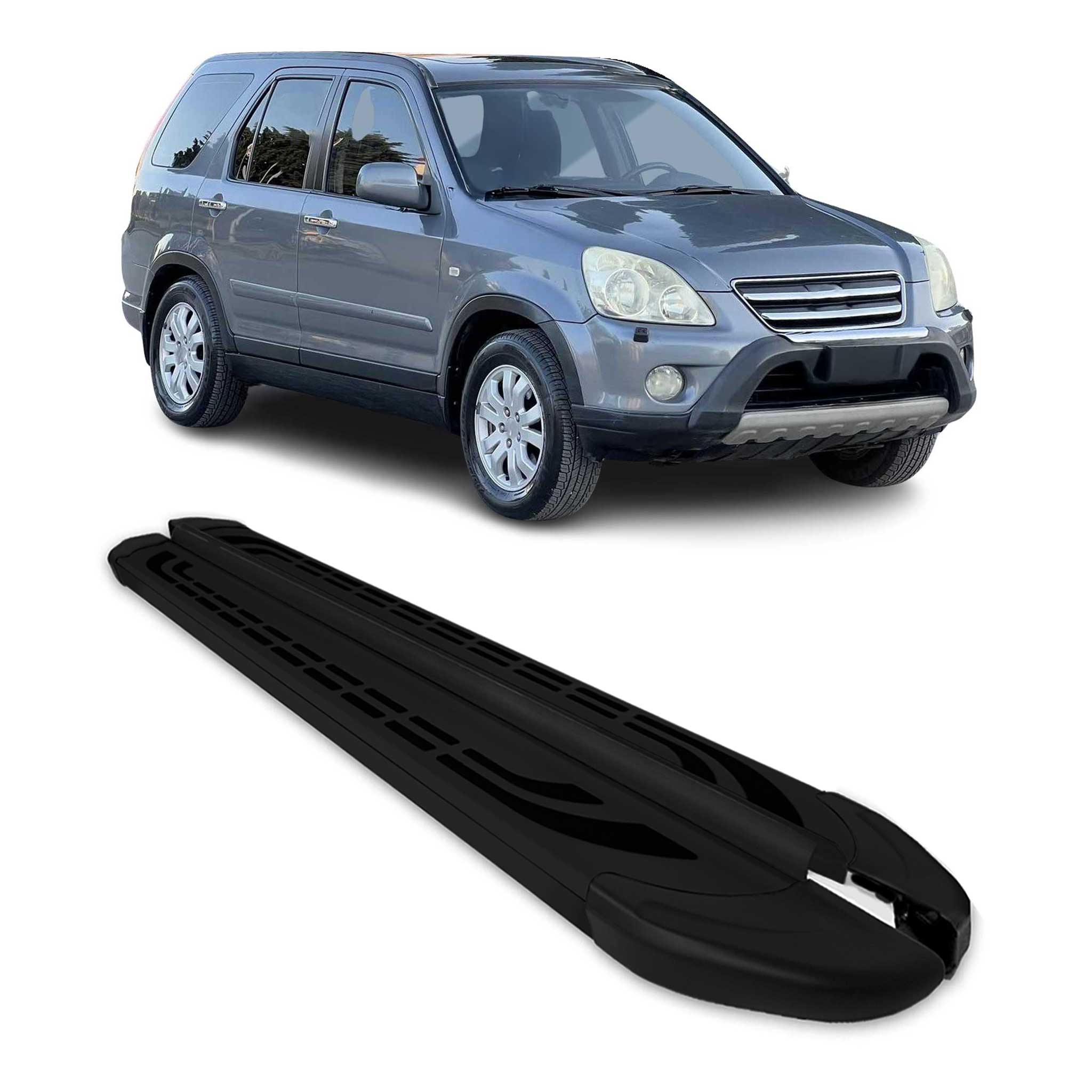Marchepieds Latéraux pédale pour Honda CR-V 2002-2006 Aluminium Noir 2Pcs