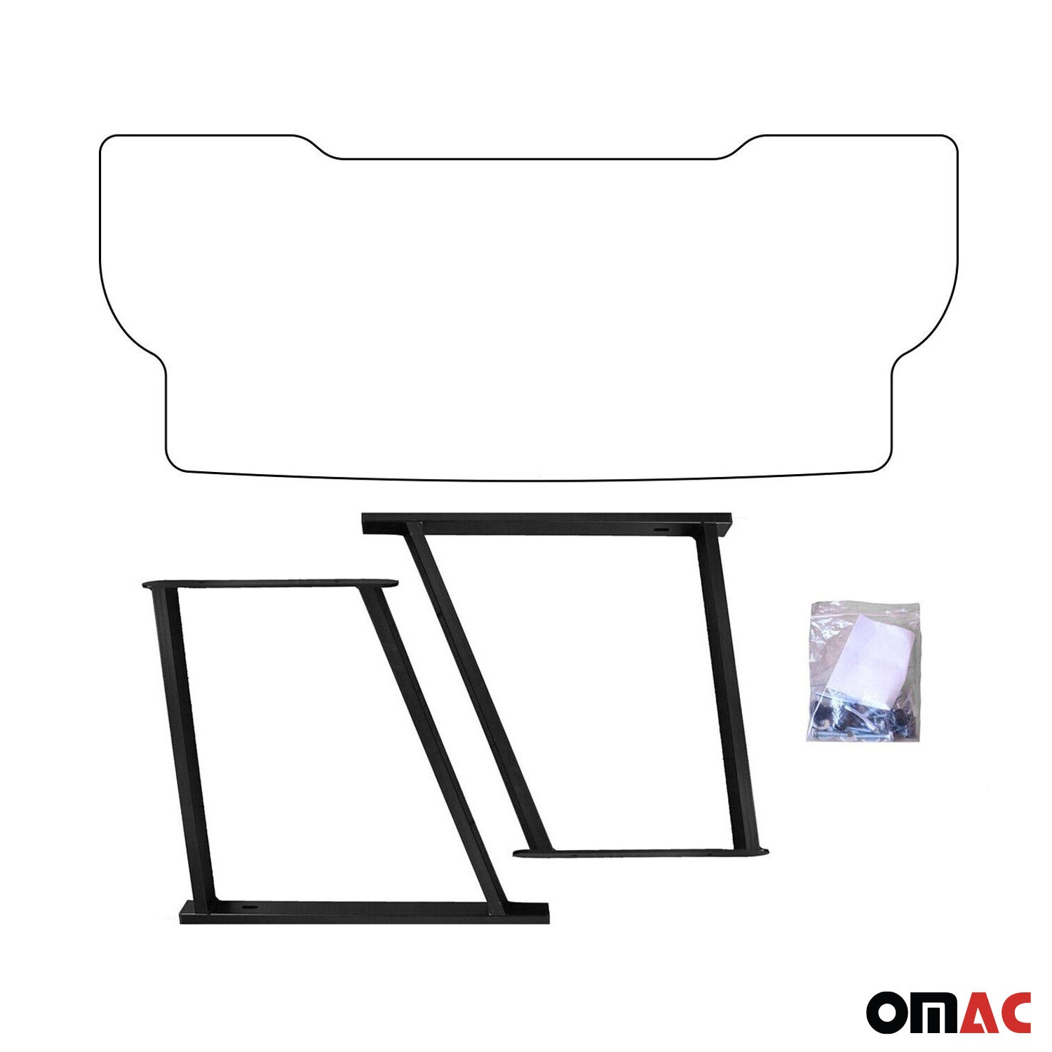 OMAC Consoles de Multiflex Board pour VW Transporter T5 Multivan en Métal 3 Pcs