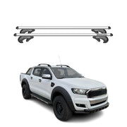 Barres de toit transversales pour Ford Ranger 2011-2015 90kg Alu Gris 2x