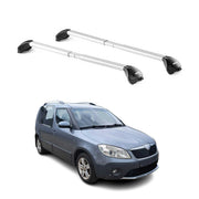 Barres de toit pour Skoda Roomster/Praktik/Scout 2006-2015 5P Gris 2 pièces ABE
