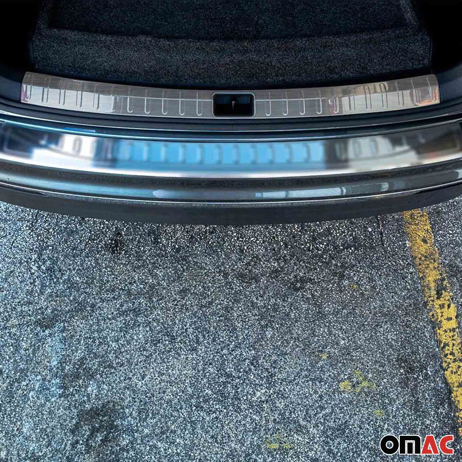 Protection Seuil de Coffre Pour VW Tiguan Allspace 2016-2024 Acier Inoxy Brossé