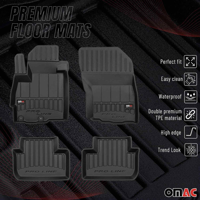 OMAC Tapis de sol en caoutchouc pour Mitsubishi ASX 2010-2023 Noir Premium