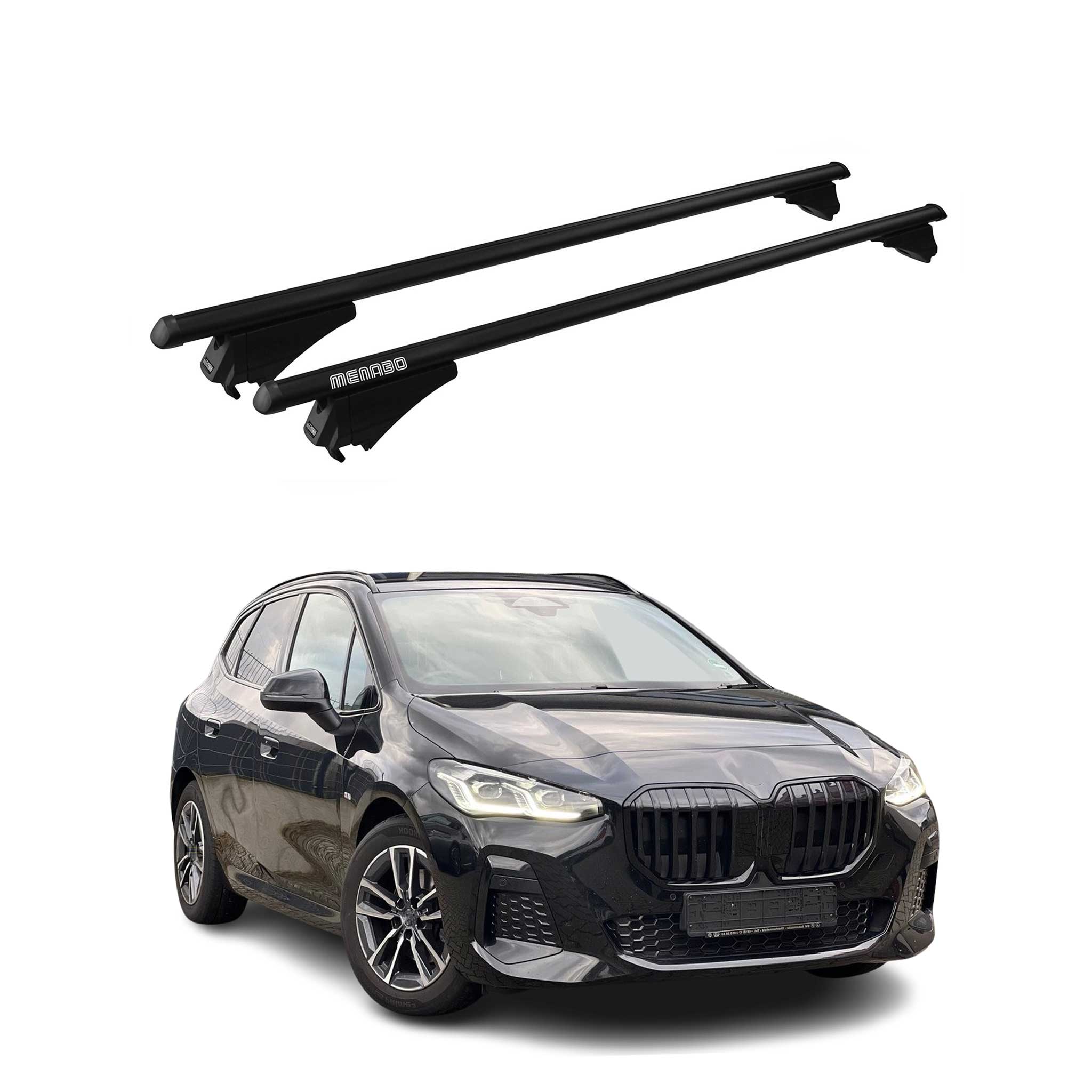 Barres de toit transversales pour BMW Série 2 Active Tourer U06 2021-2026 Noir