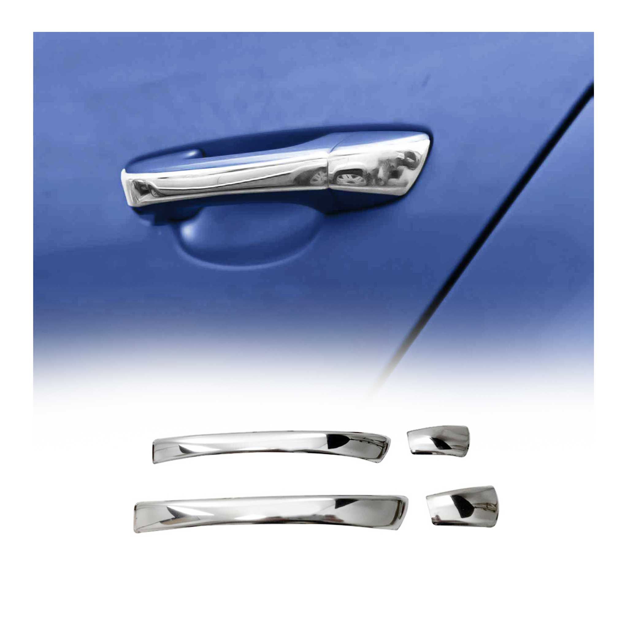 Couverture de poignée de porte pour VW Golf 2008-2012 chromé Inoxydable