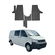 Tapis de Sol pour VW Transporter T5 2003-2015 Caoutchouc Noir