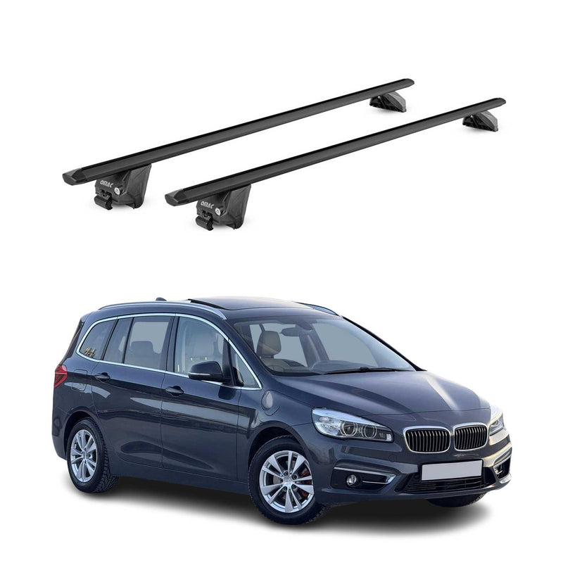 Barres de toit transversales pour BMW Serie 2 Gran Tourer F46 2014-2025 Noir ABE
