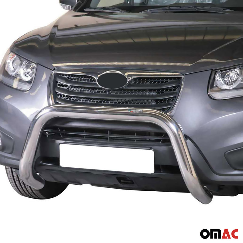 Pare-buffle Avant pour Hyundai Santa Fe 2009-2012 76 mm en Acier Gris