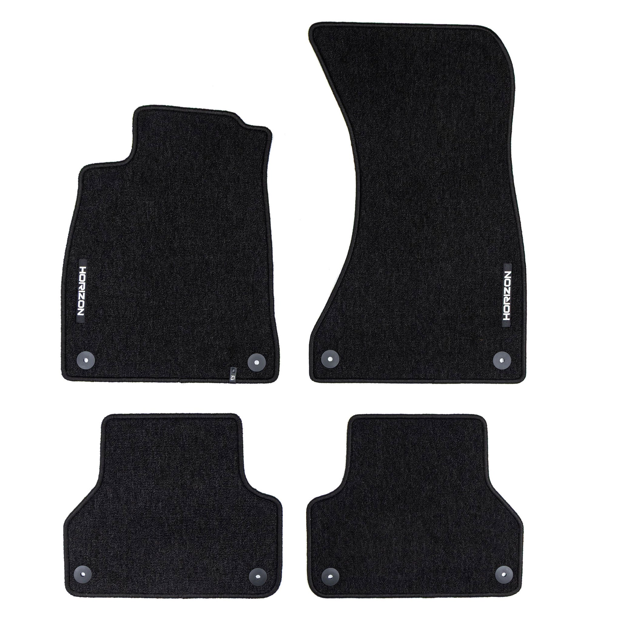 Tapis de Sol de Voiture pour Audi A5 Sportback F5 2016-2024 Velours Noir 4Pcs