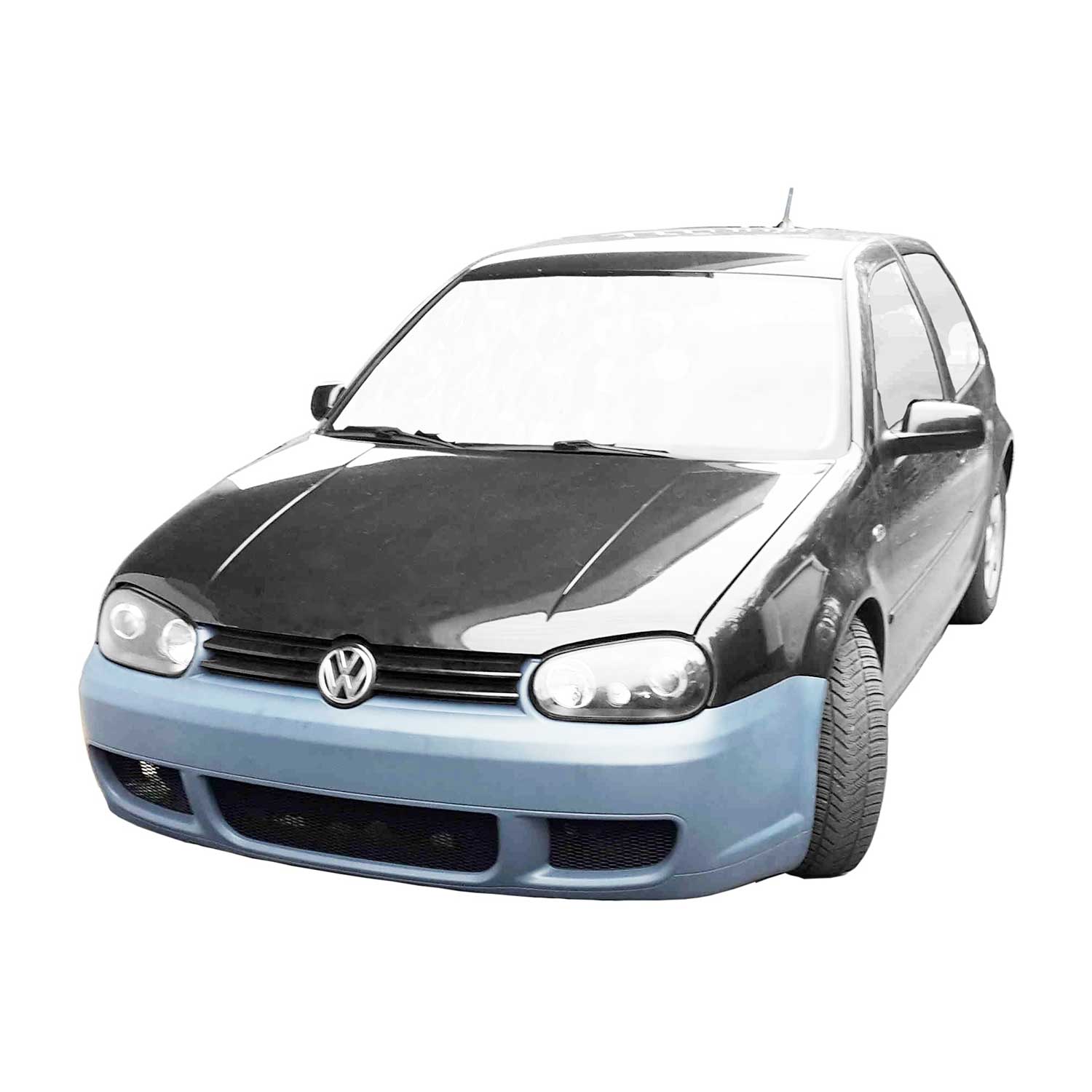 JOM Pare-chocs avant pour Volkswagen Golf 4 1997-2003 ABE RS-Look Plastique Noir