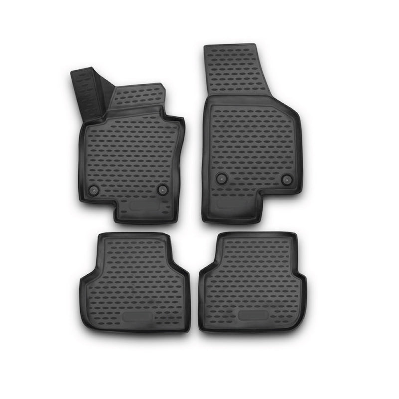 Tapis de sol pour VW Jetta VI 2011-2018 en caoutchouc TPE 3D Noir 4Pcs