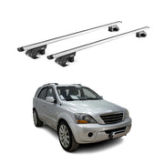 Barres de toit transversales pour Kia Sorento JC 2002-2009 Alu Gris 2 pièces ABE
