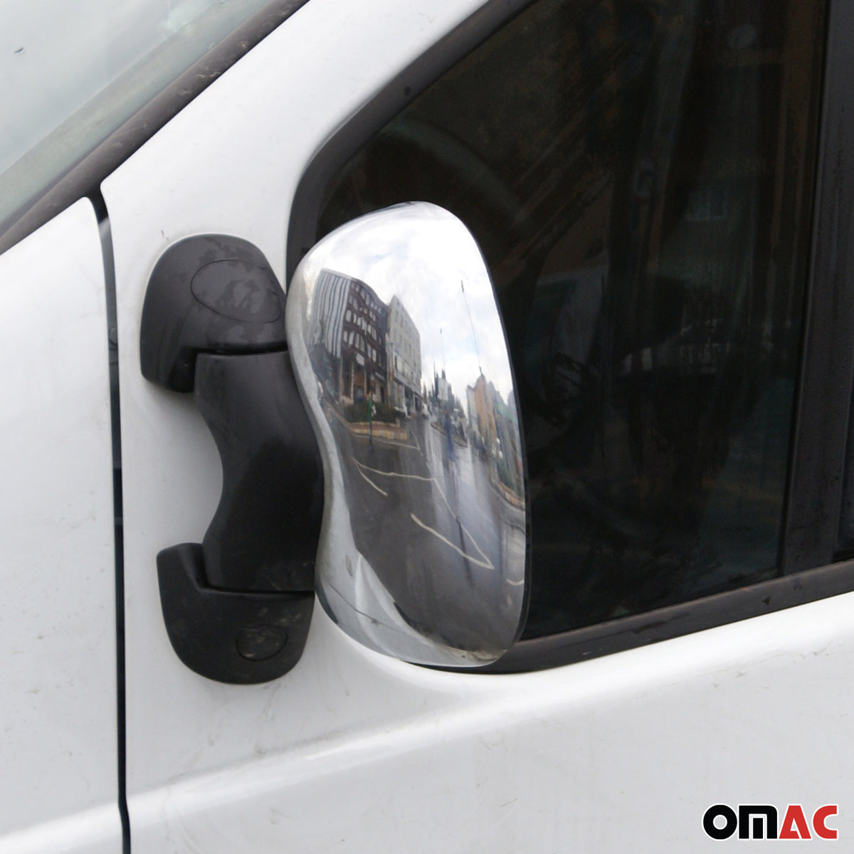 Coques de Rétroviseurs pour Opel Vivaro A 2001-2014 en Acier Chromé Argent