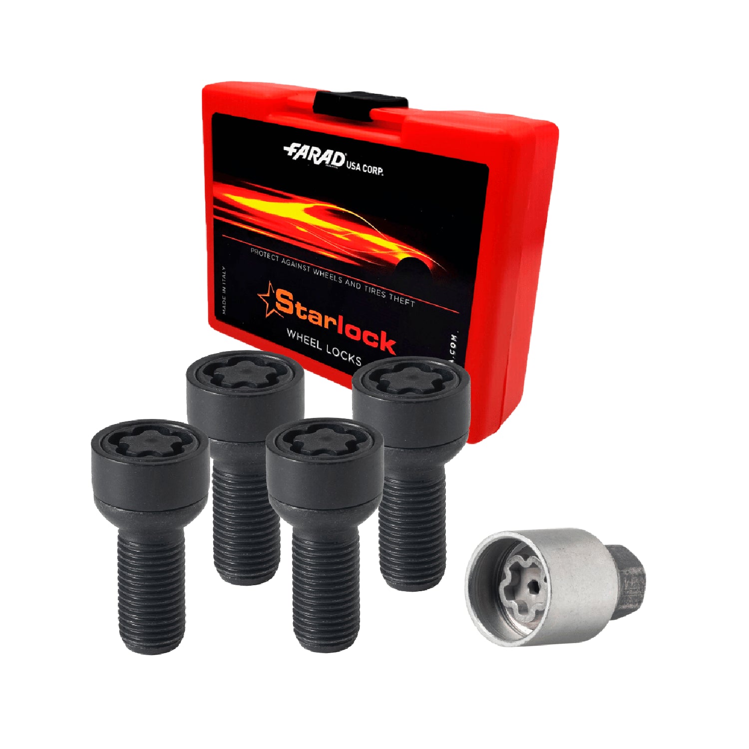 Vis de roue antivol pour Audi A1/ A2/ A3/ A4/ A5/ A4 Allroad Noir 4x M14X1.5