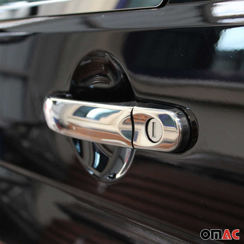 Couverture poignée de porte pour VW T6 T6.1 2015-2024 2 trous 8pcs inox chromé