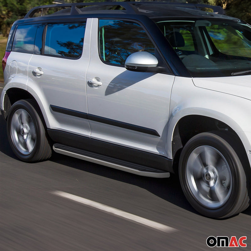 Marchepieds Latéraux pour Skoda Yeti 2009-2023 ABE Alu