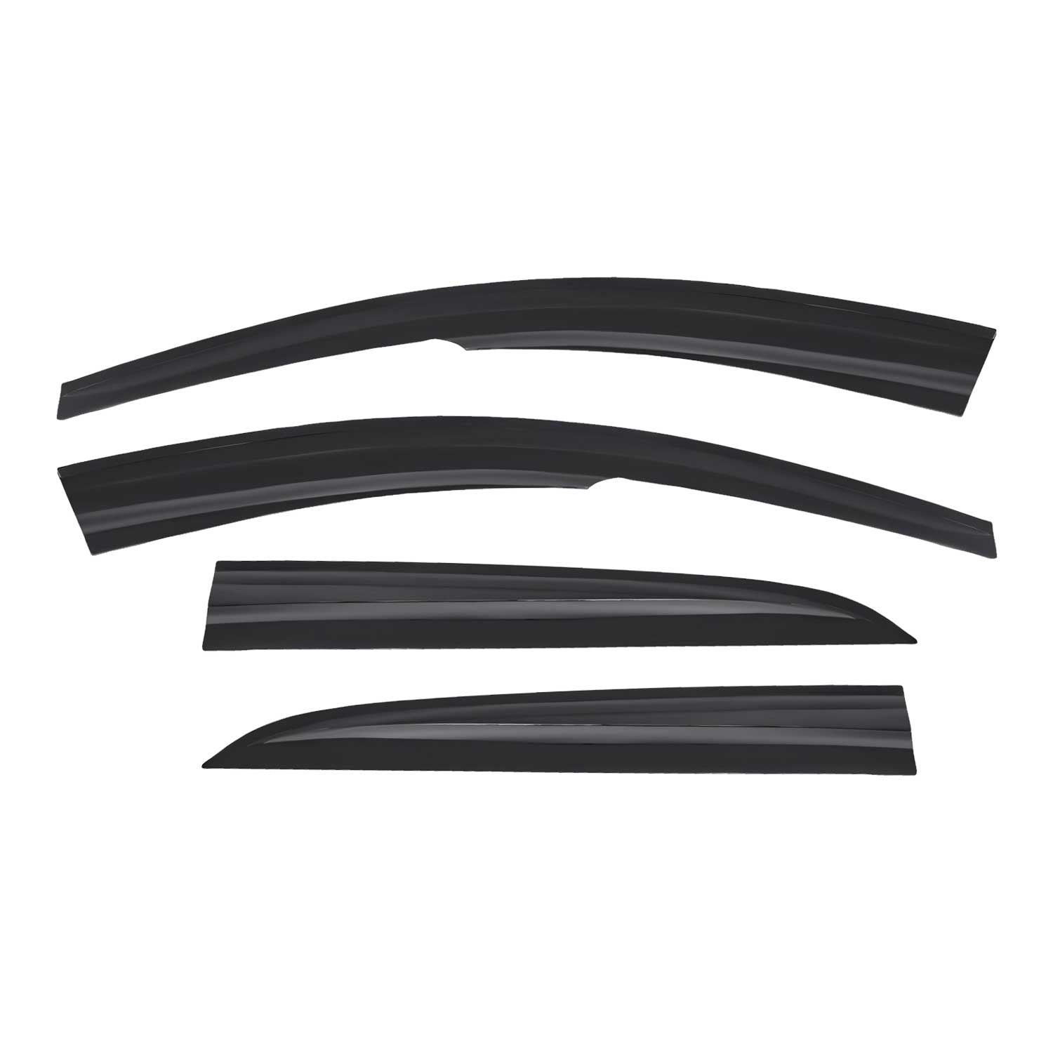 Déflecteurs De Vent Pluie D'air pour Renault Symbol Thalia 2013 en Acryl noir 4x