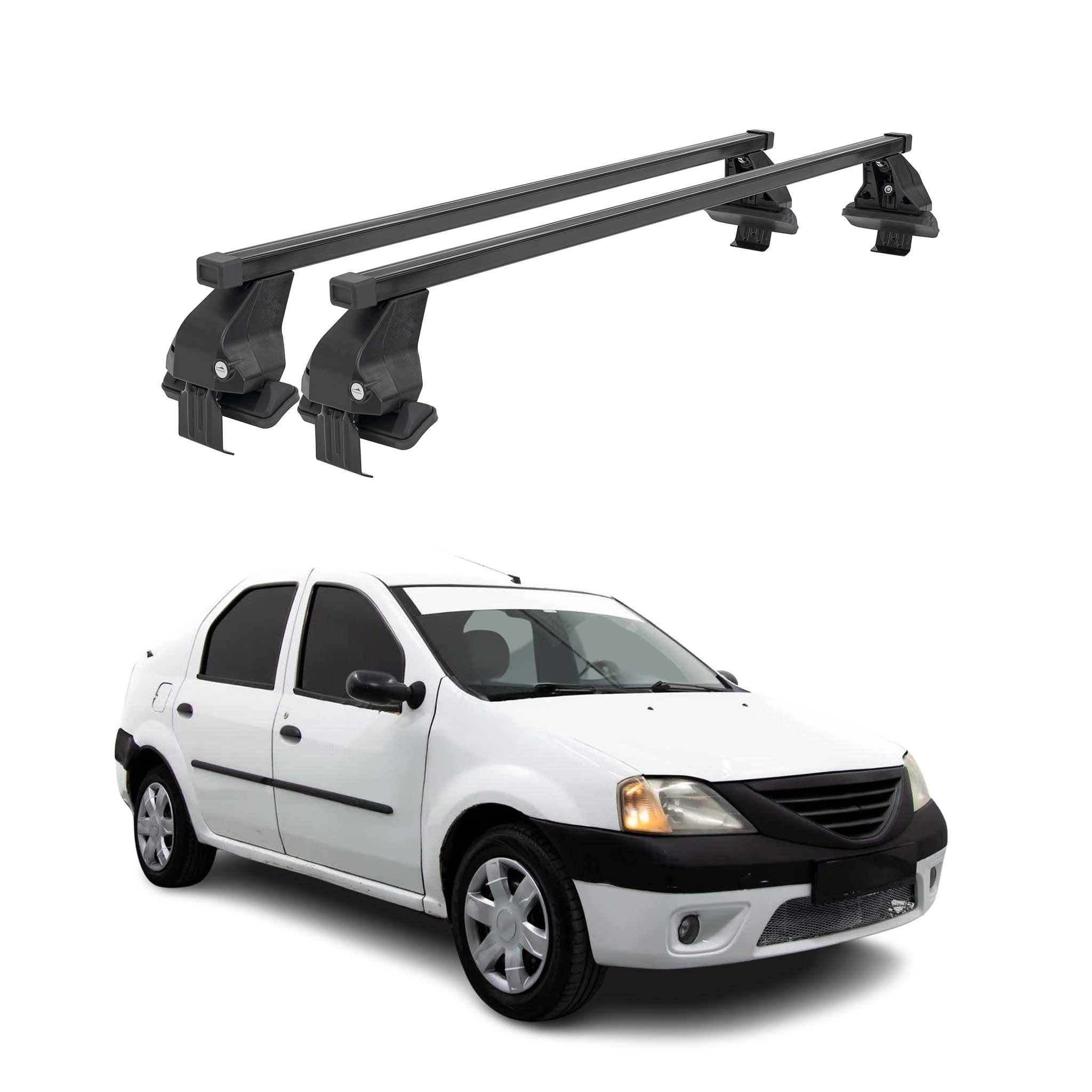Barres Transversales Menabo pour Dacia Logan 2004-2012 Noir