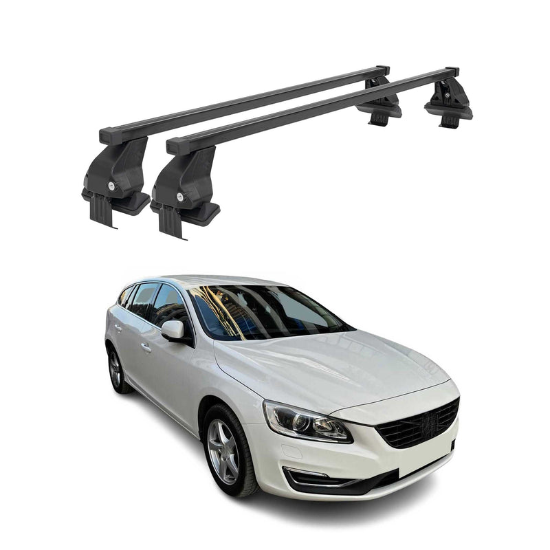 Barres Transversales Menabo pour Volvo V60 2013-2018 Noir