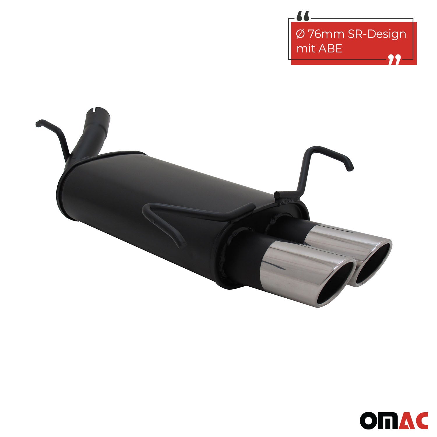 Échappement arrière sport Novus pour Opel Corsa C 2x76mm SR-Design avec ABE