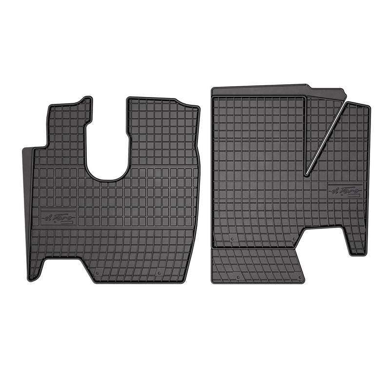 Tapis de sol pour Mercedes Atego 2005-2013 en caoutchouc Noir 2 Pcs