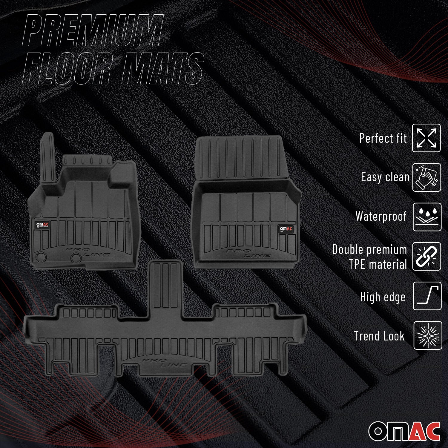 Tapis de Sol pour Renault Espace 2002-2014 TPE Noir