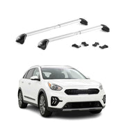 Barres de toit transversales pour Kia Niro I 2017-2022 Aluminium Gris 2x ABE