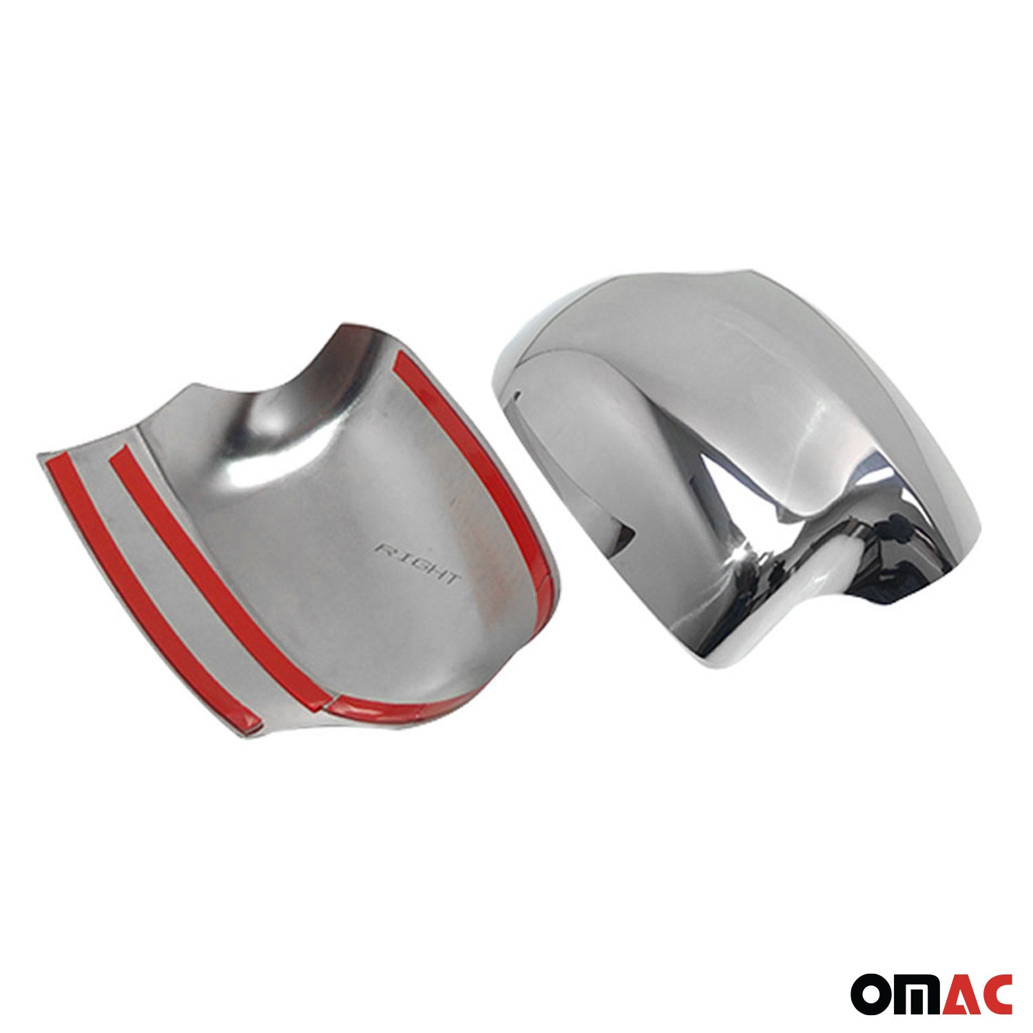 Coques de Rétroviseurs pour Renault Symbol III 2013-2021 en Acier Chromé Argent