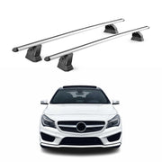 Barres de toit transversales Alu pour Mercedes CLA C117 X117 2013-2019 Gris 2Pcs