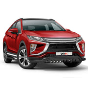 Pare-Buffle Avant Pour Mitsubishi Eclipse Cross 2018-2019 Noir en Acier Inoxy