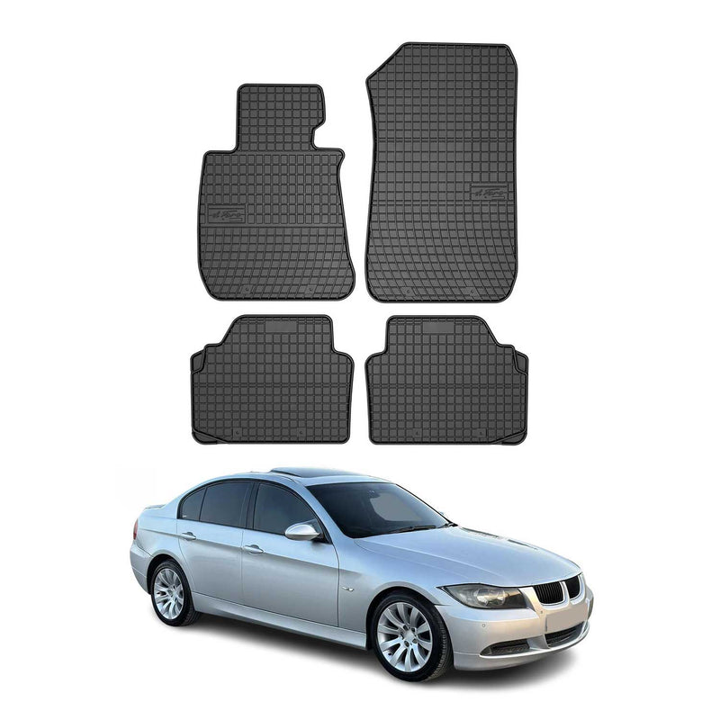 OMAC Tapis de sol pour BMW Série 3 E90 E91 E92 2004-2013 Noir en caoutchouc