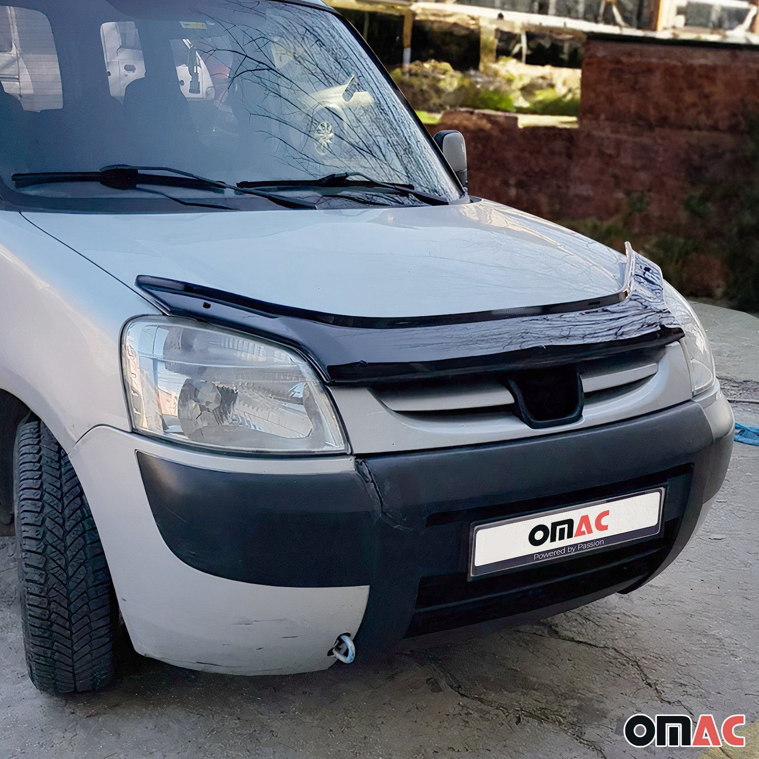 Deflecteurs d'air capot de voiture pour Peugeot Partner 1996-2008 Acrylique Noir