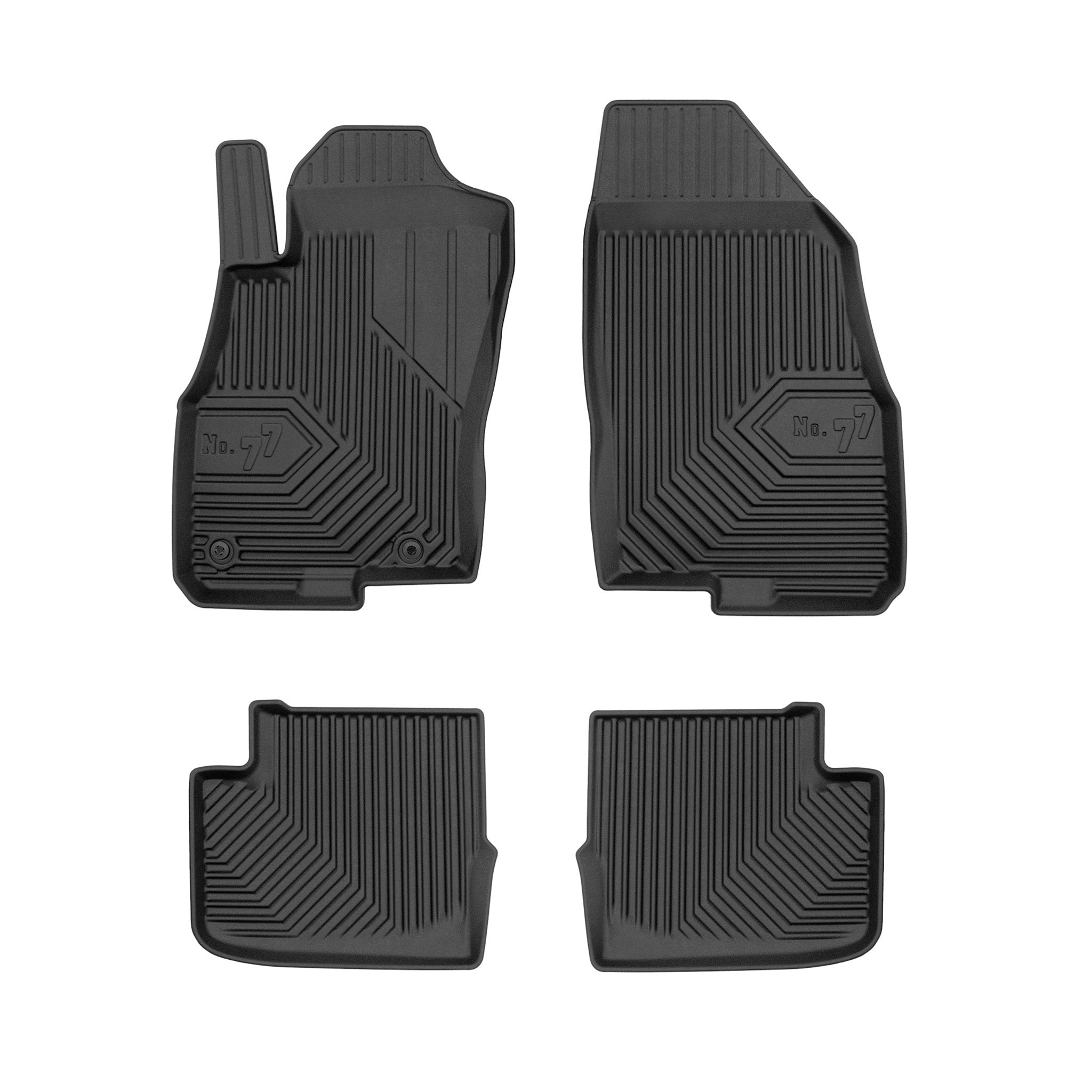 Tapis de Sol de Voiture pour Fiat Grande Punto 2005-2009 5Portes TPE Noir 4Pcs