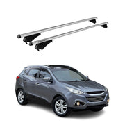 Tiger Barres de toit transversales pour Hyundai ix35 2010-2015 Gris