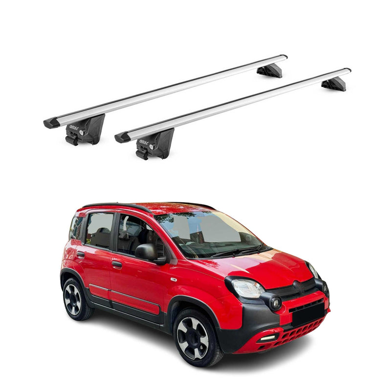Barres de toit transversales pour Fiat Panda III Cross 2014-2025 Alu Gris ABE