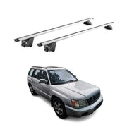 Barres de toit transversales pour Subaru Forester I 1997-2002 Alu Gris 2Pcs ABE